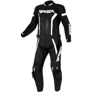 Tuta in pelle da moto RSA Imola 2.1 nera-bianca
