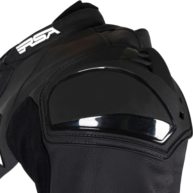 Tuta da moto in pelle bianca e nera RSA Imola 2.1