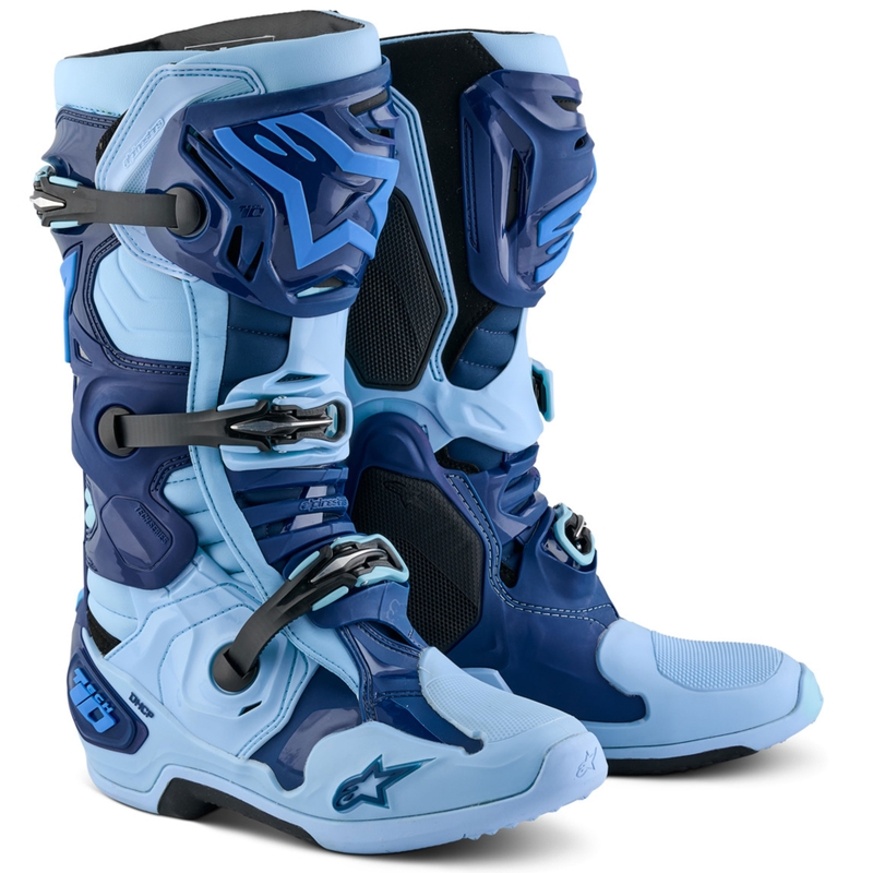 Stivali da moto Alpinestars Tech 10 Limited Edition Steelers Blu-Azzurro