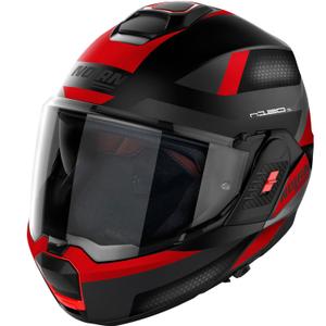 Casco moto apribile Nolan N120-1 Subway N-COM 22 nero-rosso