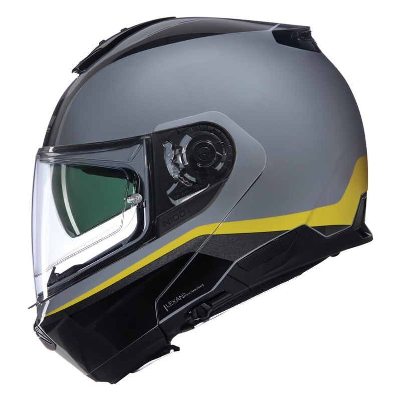 Casco moto apribile Nolan N100-6 Incognito N-COM 346 grigio-nero-giallo