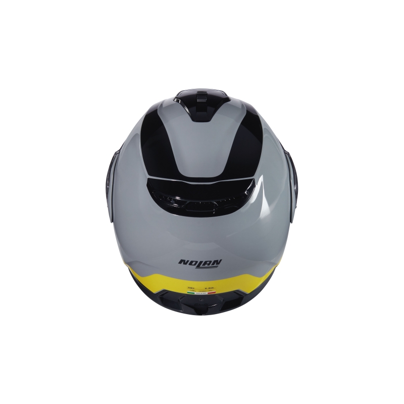 Casco moto apribile Nolan N100-6 Incognito N-COM 346 grigio-nero-giallo