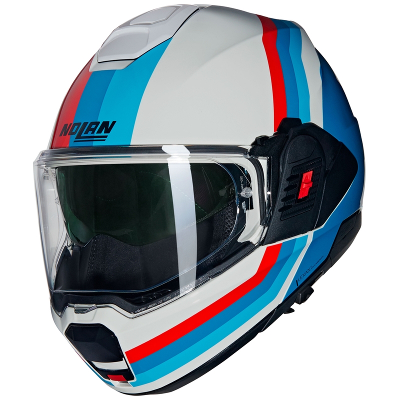 Casco apribile da moto Nolan N120-1 Lineo N-COM 347 bianco-blu-rosso