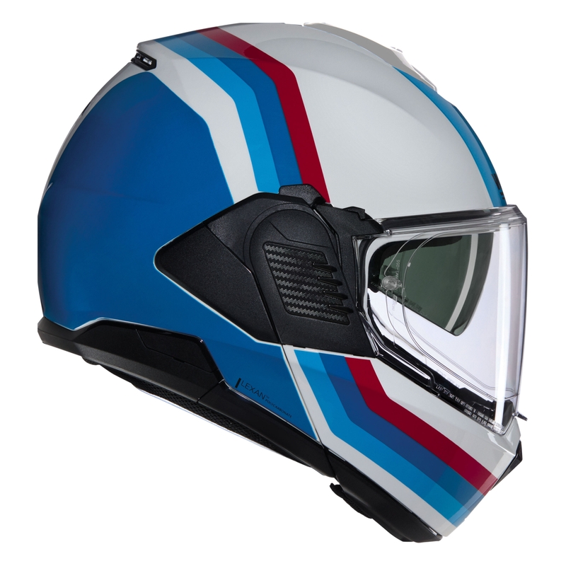Casco apribile da moto Nolan N120-1 Lineo N-COM 347 bianco-blu-rosso