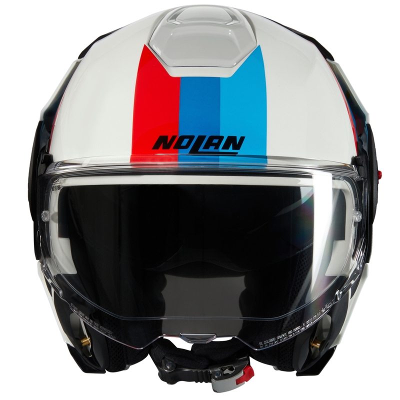 Casco apribile da moto Nolan N120-1 Lineo N-COM 347 bianco-blu-rosso