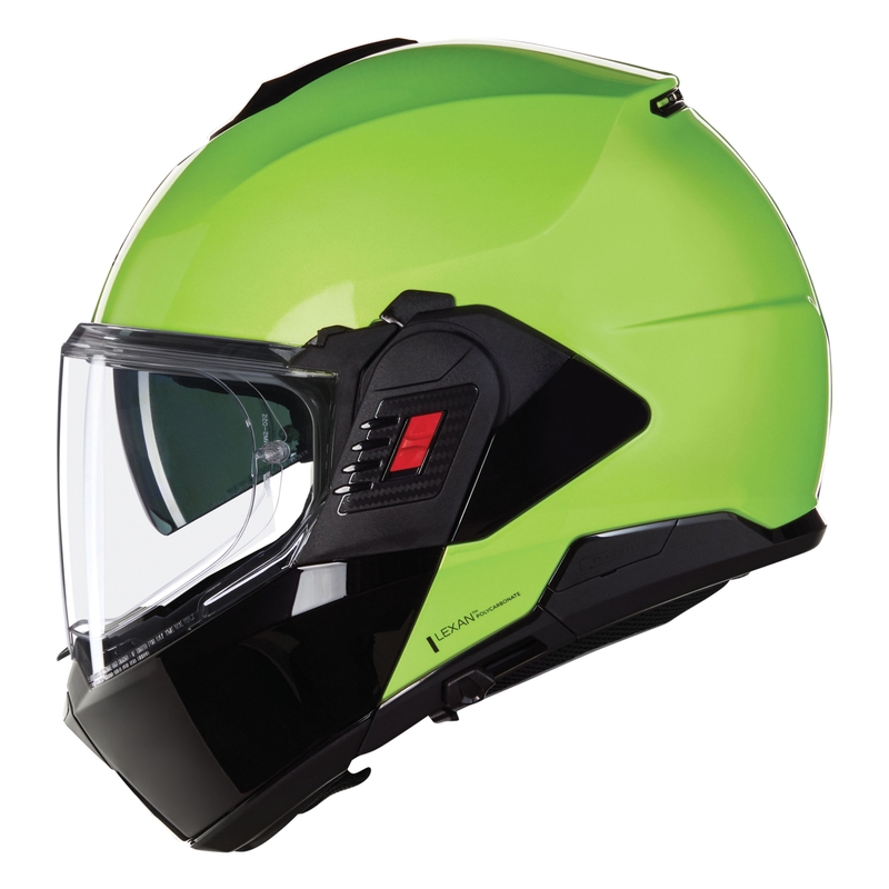 Casco moto apribile Nolan N120-1 Mivedi N-COM 329 verde-nero
