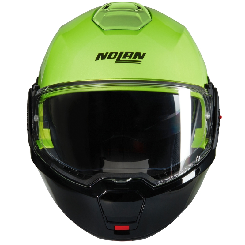 Casco moto apribile Nolan N120-1 Mivedi N-COM 329 verde-nero