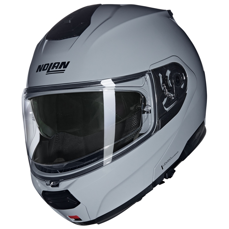 Casco moto apribile Nolan N120-1 Classico N-COM 303 grigio