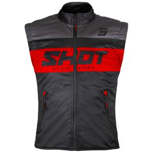 Gilet da moto Shot Bodywarmer Lite nero-rosso