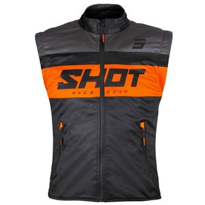 Gilet moto Shot Bodywarmer Lite nero-arancio