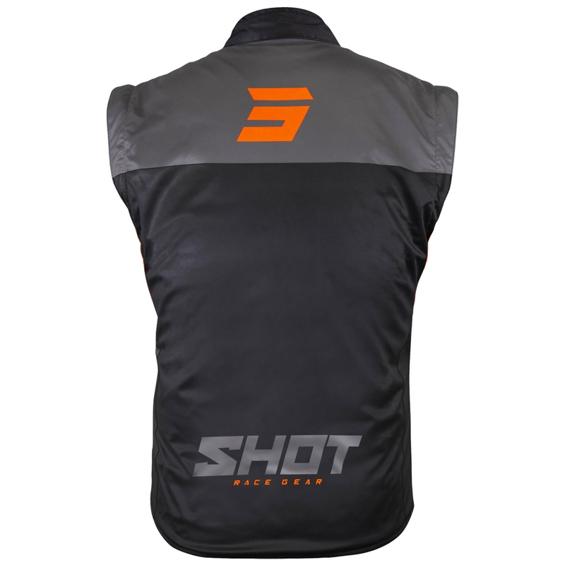 Gilet moto Shot Bodywarmer Lite nero-arancio