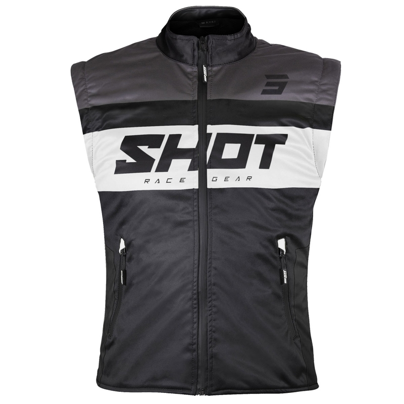 Gilet da moto Shot Bodywarmer Lite nero-bianco