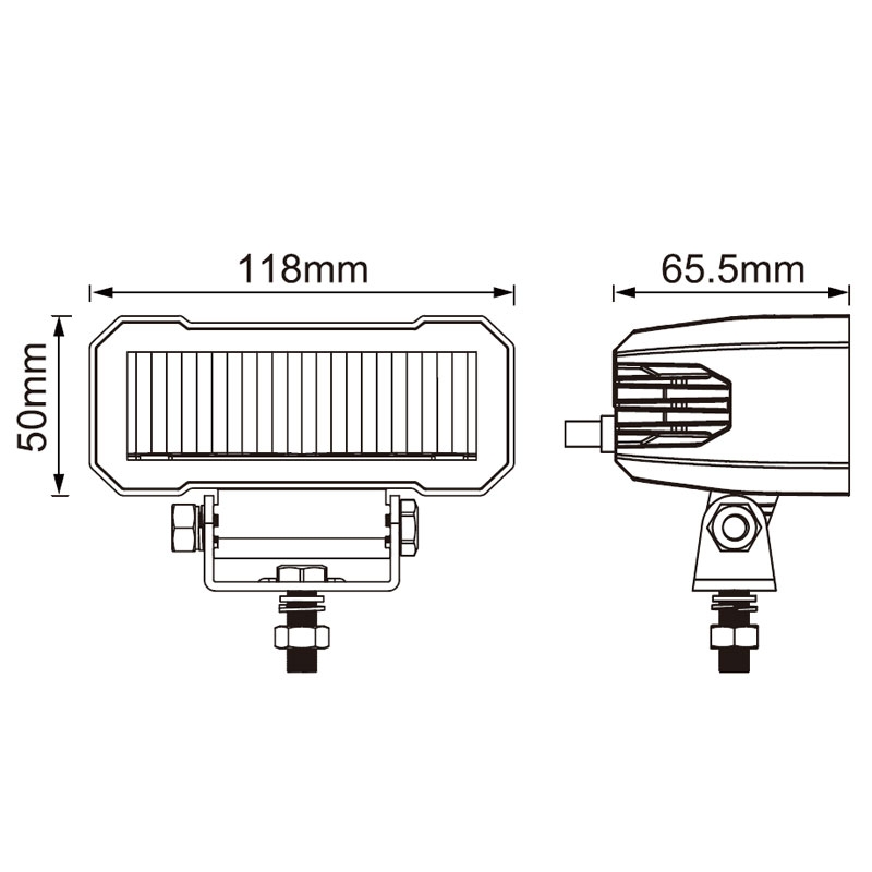Faro LED SHARK 4,6" 20W nero