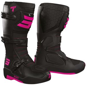 Stivali da moto Shot Race 4 Nero-Fluo Rosa