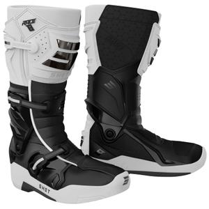 Stivali da moto Shot Race 8 bianco-nero