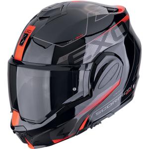 Casco moto pieghevole Scorpion EXO-TECH EVO TRAVELLER nero-rosso