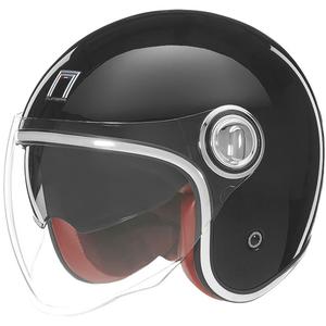 Casco da moto jet NOX PREMIUM Heritage nero