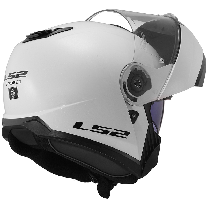 Casco ribaltabile LS2 FF908 Strobe II bianco lucido