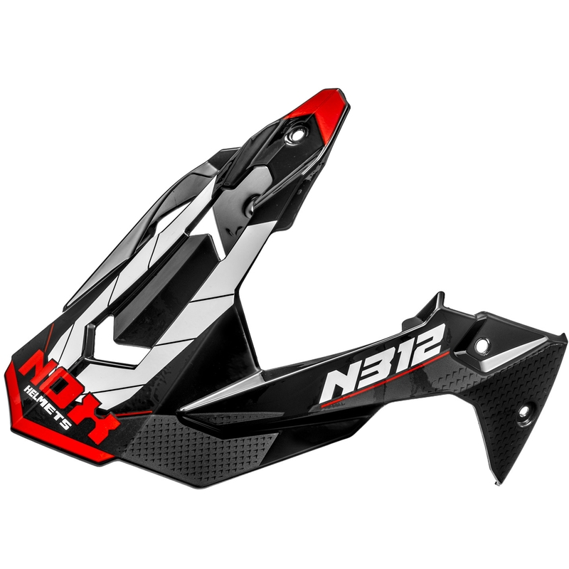 Visiera per caschi da moto NOX N312 Vapor bianco-nero-rosso