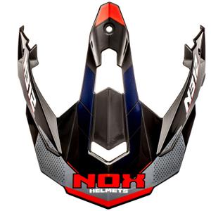 Visiera per caschi da moto NOX N312 Vapor nero-blu-rosso