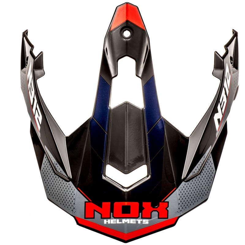 Visiera per caschi da moto NOX N312 Vapor nero-blu-rosso