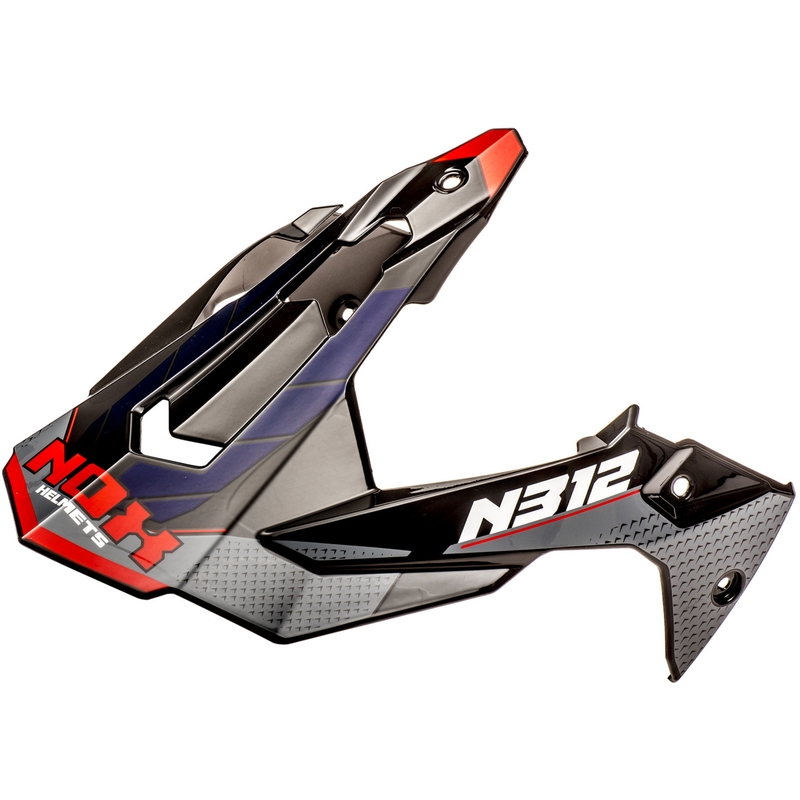 Visiera per caschi da moto NOX N312 Vapor nero-blu-rosso