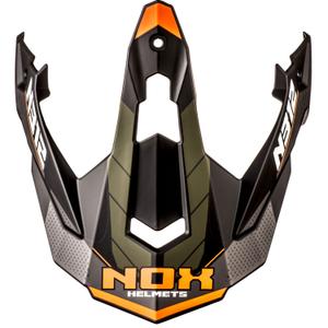 Visiera per caschi da moto NOX N312 Vapor opaca kaki-arancione