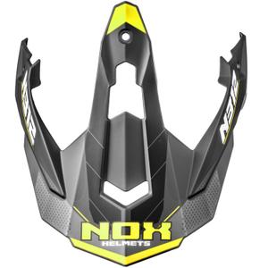Visiera per caschi da moto NOX N312 Vapor nero opaco-giallo