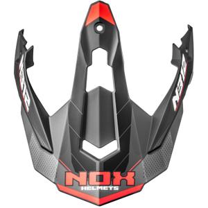 Visiera per caschi da moto NOX N312 Vapor nero opaco-rosso