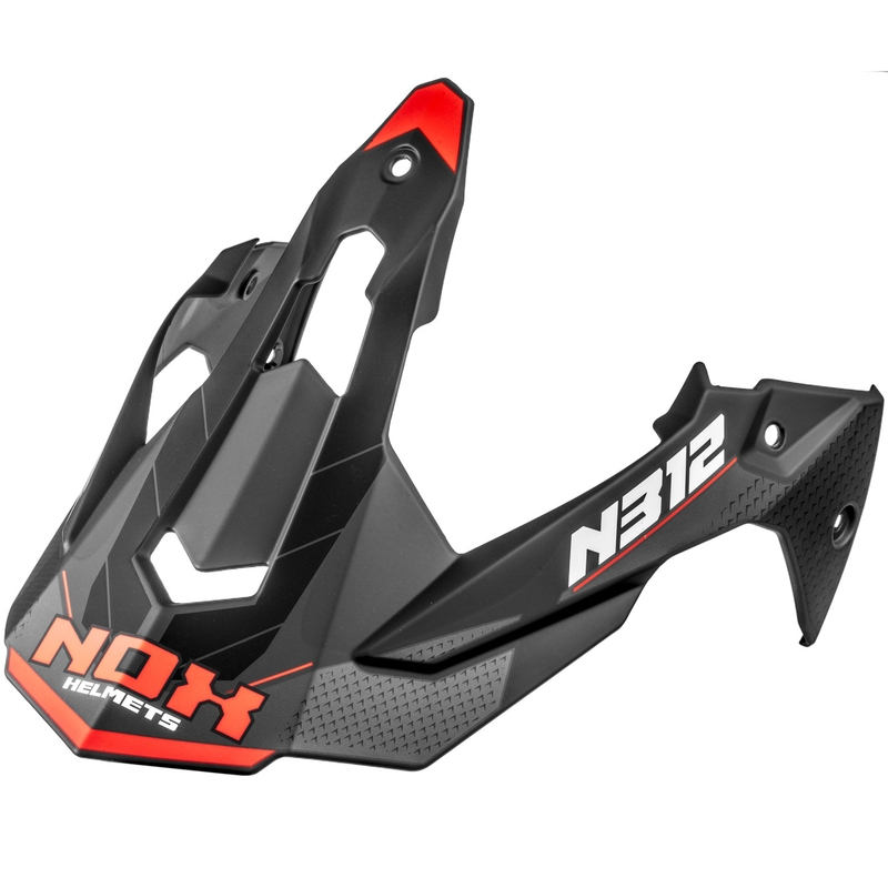 Visiera per caschi da moto NOX N312 Vapor nero opaco-rosso