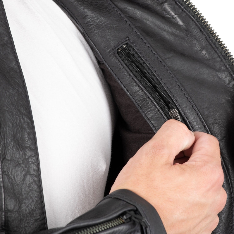 Giacca da moto Oxford Holton nera