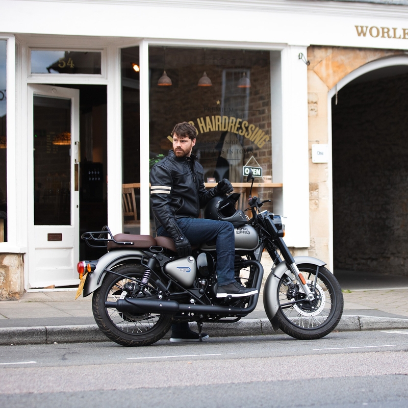 Giacca da moto Oxford Holton nera