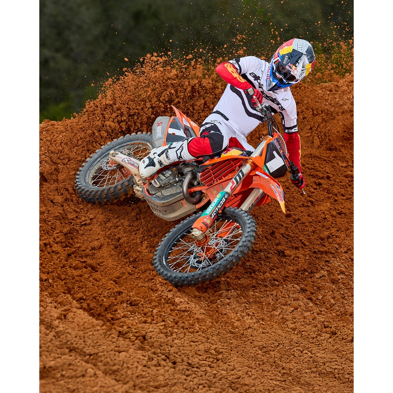 Maglia da motocross Alpinestars Techstar in edizione limitata Nero intenso-bianco-rosso fluo-arancione