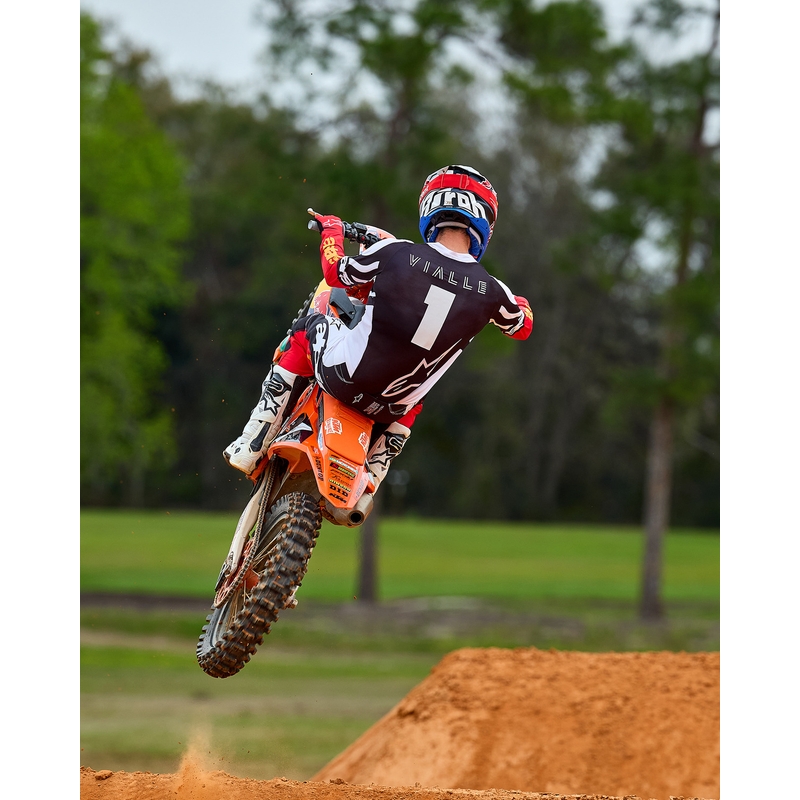 Maglia da motocross Alpinestars Techstar in edizione limitata Nero intenso-bianco-rosso fluo-arancione