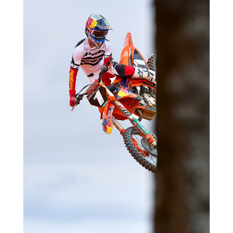 Maglia da motocross Alpinestars Techstar in edizione limitata Nero intenso-bianco-rosso fluo-arancione