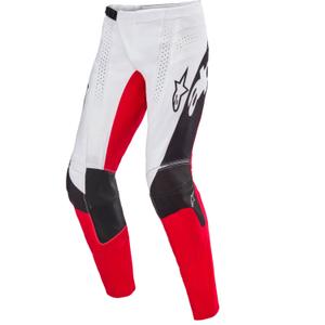 Pantaloni da motocross Alpinestars Techstar in edizione limitata Nero intenso-bianco-rosso fluo-arancione