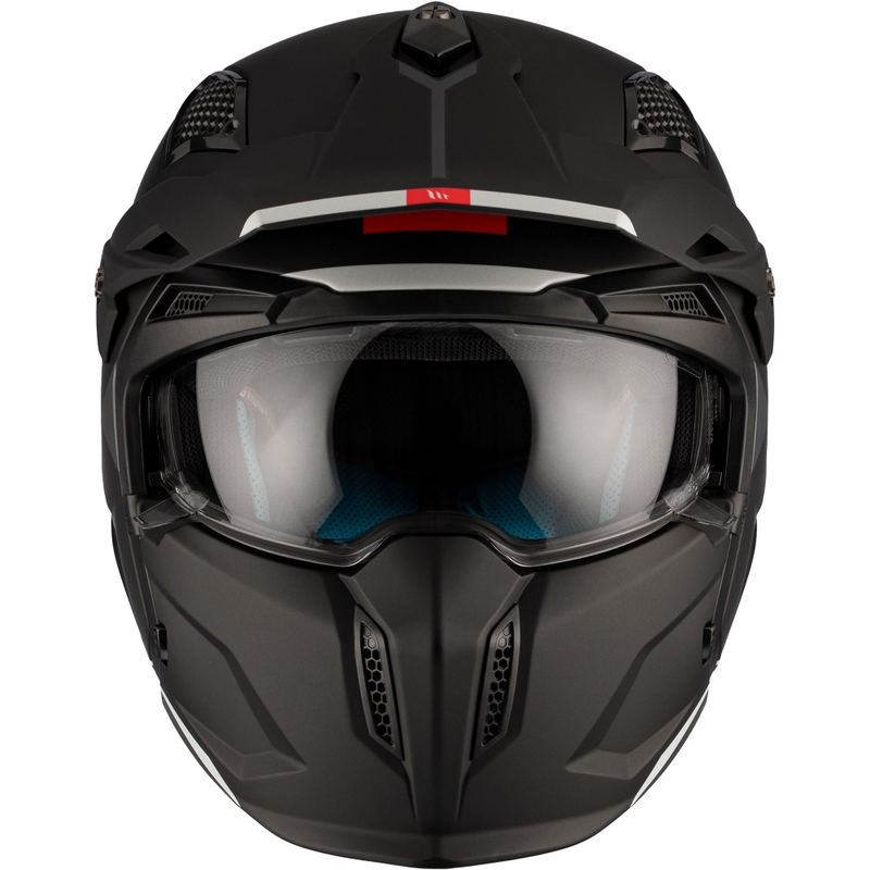 Casco jet con maschera MT Streetfighter SV S Solid A1 nero opaco