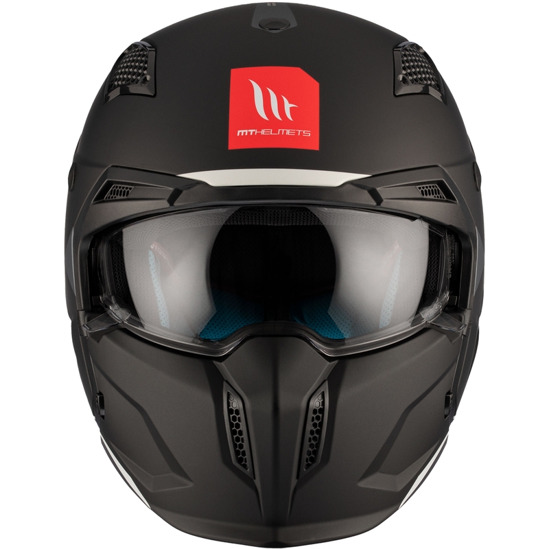 Casco jet con maschera MT Streetfighter SV S Solid A1 nero opaco
