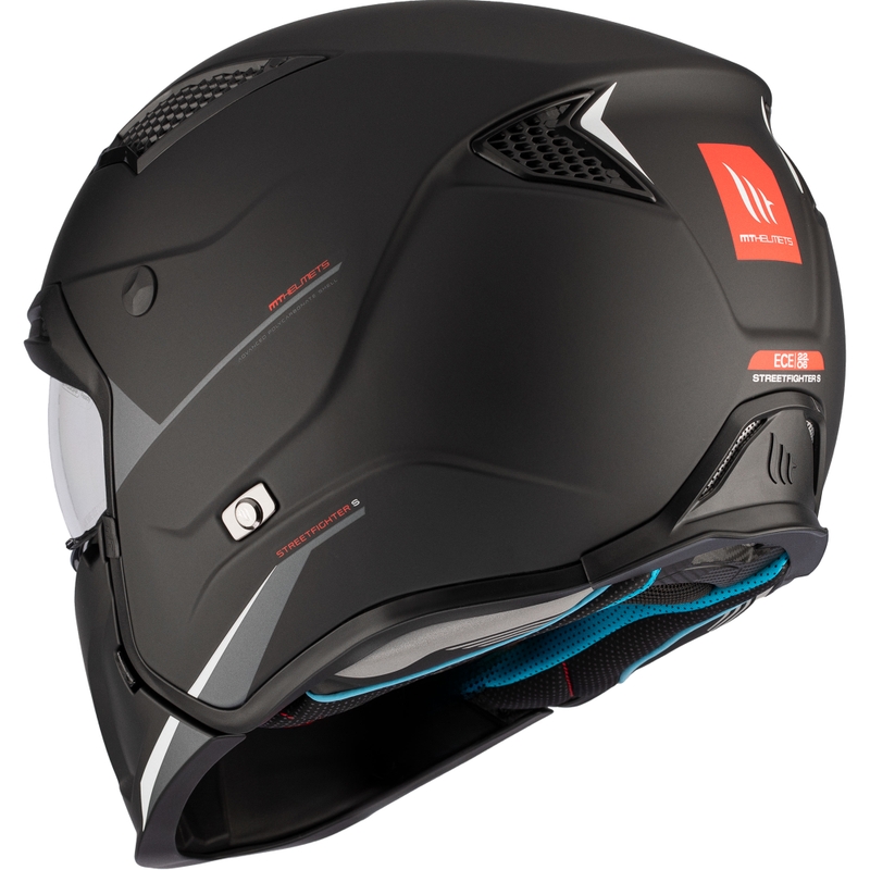 Casco jet con maschera MT Streetfighter SV S Solid A1 nero opaco