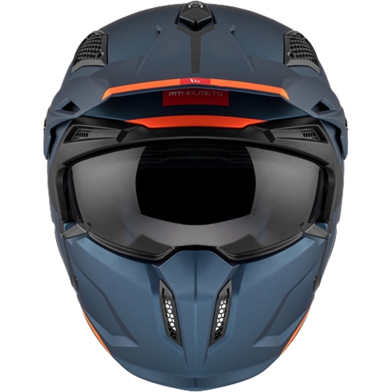 Casco jet con maschera MT Streetfighter SV S Solid A7 blu opaco