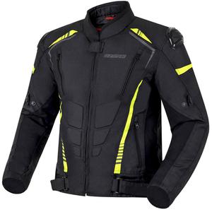 Giacca da moto Ozone Pulse nero-giallo fluo
