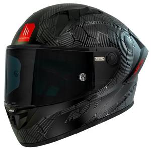 MT KRE+ Carbon Solid A11 Casco moto integrato nero lucido