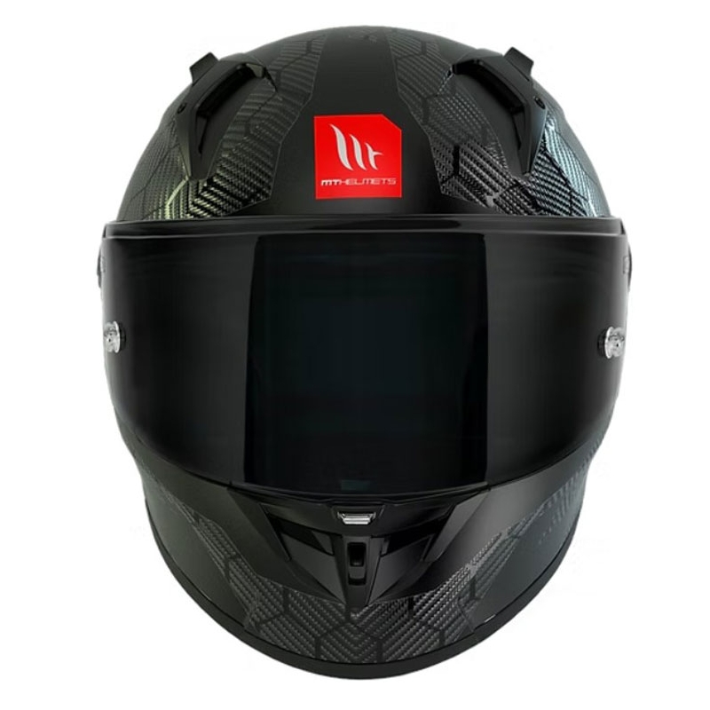 Casco integrale da moto MT KRE+ Carbon Solid A11 nero lucido