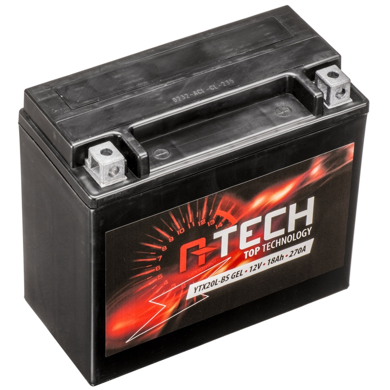 Batteria al gel A-TECH 12V, YTX20L-BS, 18Ah, 270A, esente da manutenzione