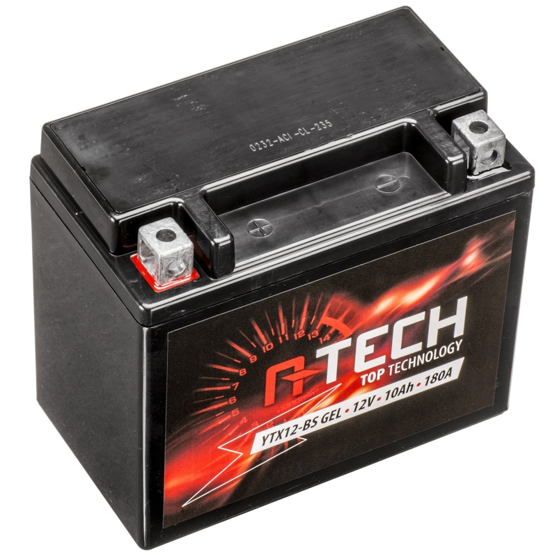 Batteria al gel A-TECH 12V, YTX12-BS, 10Ah, 180A, esente da manutenzione