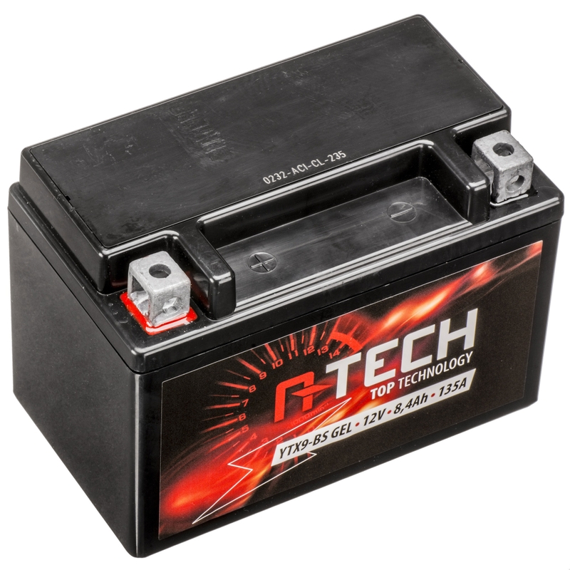Batteria al gel A-TECH 12V, YTX9-BS, 8Ah, 135A, esente da manutenzione