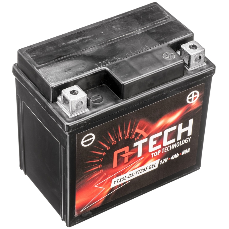 Batteria al gel A-TECH 12V, YTX5L-BS/YTZ6S, 4Ah, 80A, esente da manutenzione