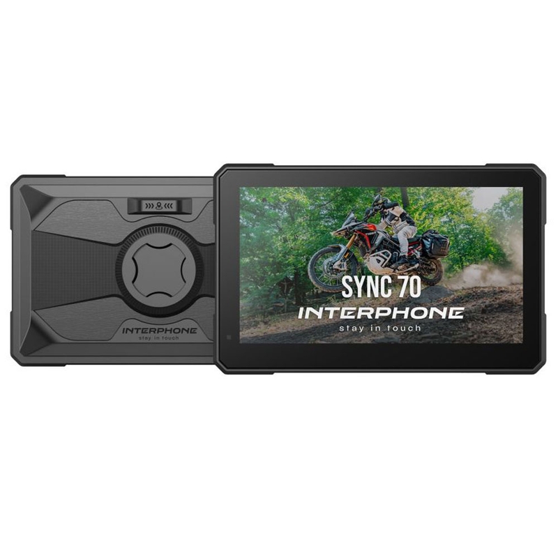 Interphone SYNC70 ESSENTIAL Display Apple CarPlay e Android Auto per moto