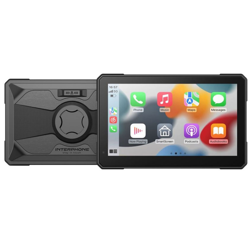 Interphone SYNC70 ESSENTIAL Display Apple CarPlay e Android Auto per moto