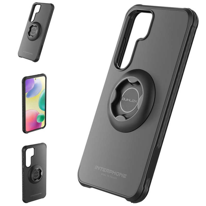 Interphone QUIKLOX Tetraforce cover protettiva per Samsung Galaxy S25 nera